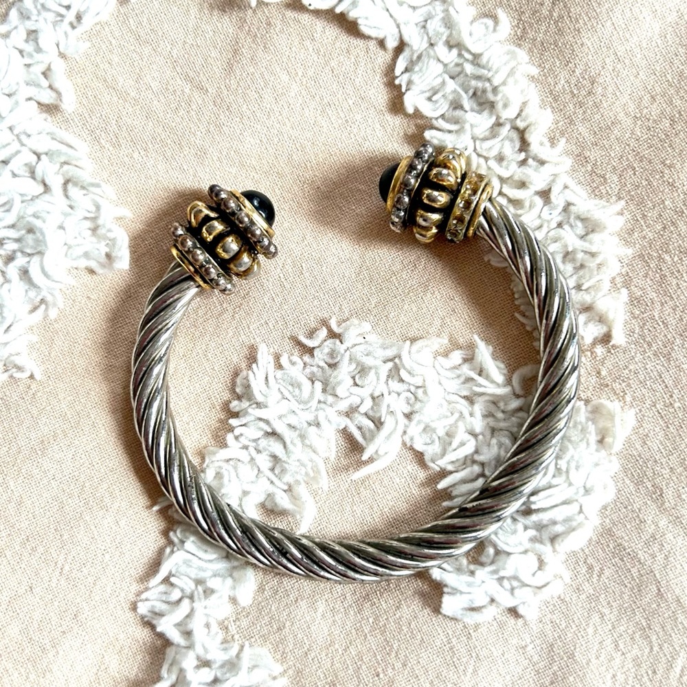 Silver and Gold bracelet, similar to David Yurman Cable Classic